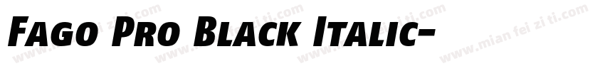 Fago Pro Black Italic字体转换